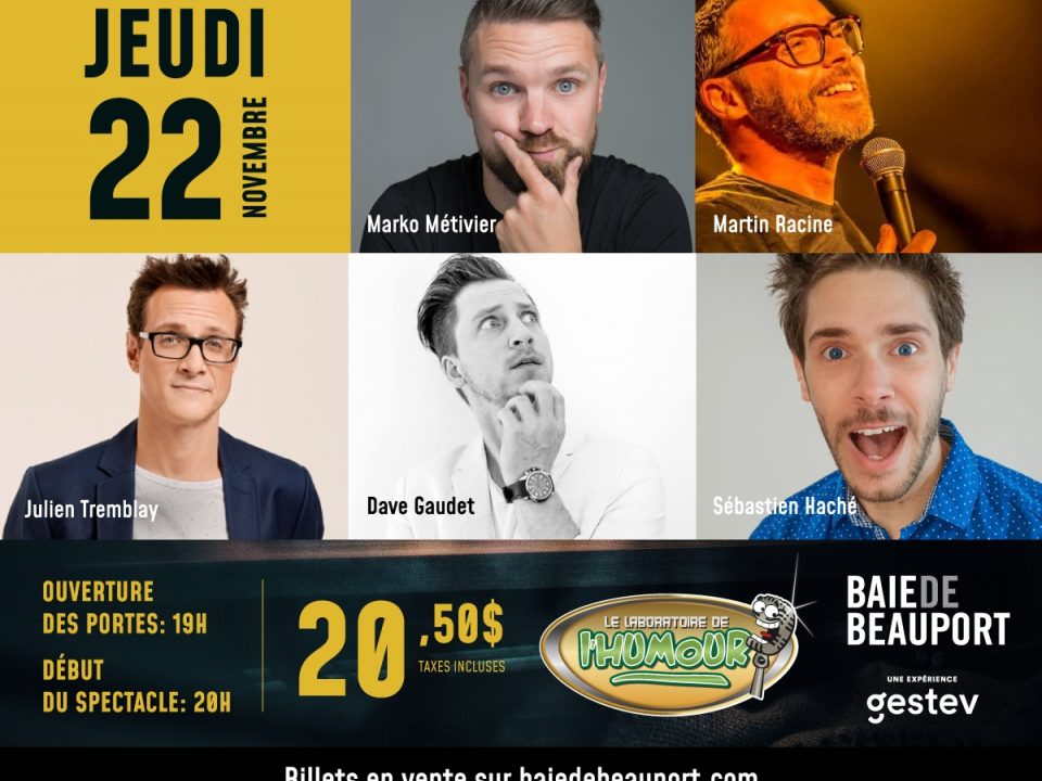 Le laboratoire de l’humour fait son entrée à la Baie de Beauport!