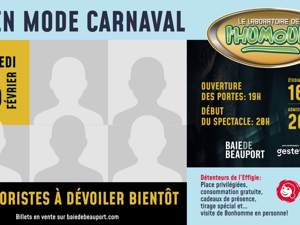 Un laboratoire de l'humour à saveur carnavalesque!
